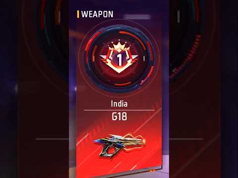 INDIA TOP-1 G18 GUN TITLE || HOW TO ACHIEVE INDIA TOP-1 G18 GUN TITLE ||#csrankpush #freefire