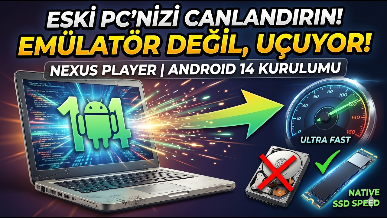 Eski Bilgisayarı Çöpe Atmayın! | PC'ye Android 14 Kurduk (Çok Hızlı!)