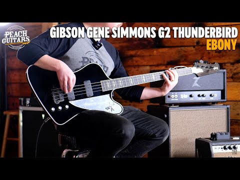 2022 Gibson Gene Simmons Signature G2 Thunderbird - Ebony | USA Kiss Ebony Fretboard | CoA OHSC image 26