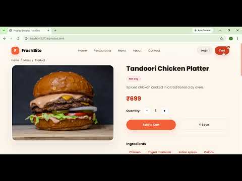 Task Demo - DAS001580 - FreshBite - Online Food Ordering