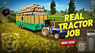 Real Tractor Farming Simulator Gameplay | Village Tractor Driving & Realistic Farming Experience