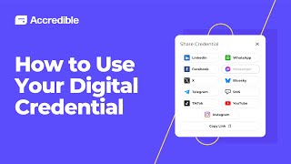 How to Use and Share Your Digital Credential | Powered by Accredible