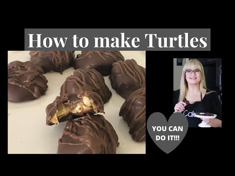 How to make Turtles l Quick & Easy l Chocolate, Carmel & Pecans l No bake dessert l Recipe