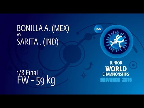 1/8 FW - 59 kg: A. BONILLA (MEX) df. . SARITA (IND), 4-2