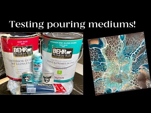 #108 Back to my experiment roots! Testing 2 different clear house paints for pouring medium!