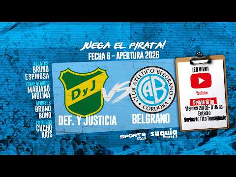 En Vivo | Defensa y Justicia vs Belgrano | Fecha 6 - Apertura 2026 | Radio Suquia