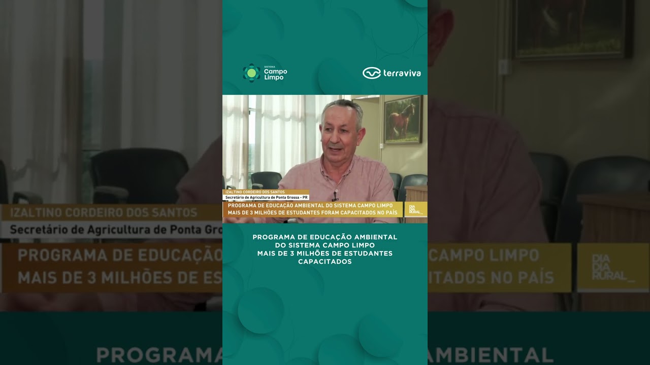Sistema Campo Limpo: mais de 3 milhões de estudantes capacitados!