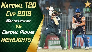 Highlights | Balochistan vs Central Punjab | National T20 Cup 2019