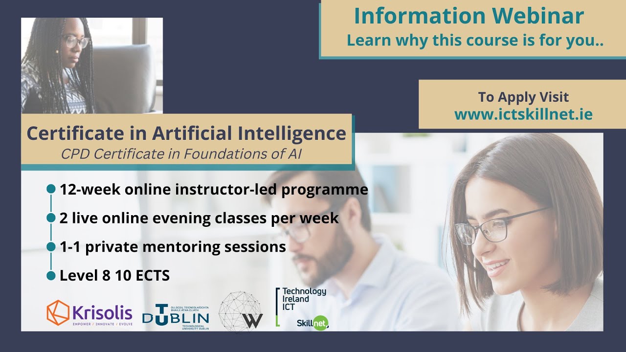 CPD Certificate in Foundations of Artificial Intelligence - Info Webinar