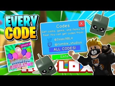 New Insane Codes In Bubble Gum Simulator Roblox Smotret - roblox bubble gum simulator all codes of all time balloon update