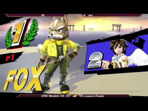 CMU Smash 4 Weekly #5 - JG (Fox) vs. Arc (Dedede, Pit, Corrin) - Loser's Finals
