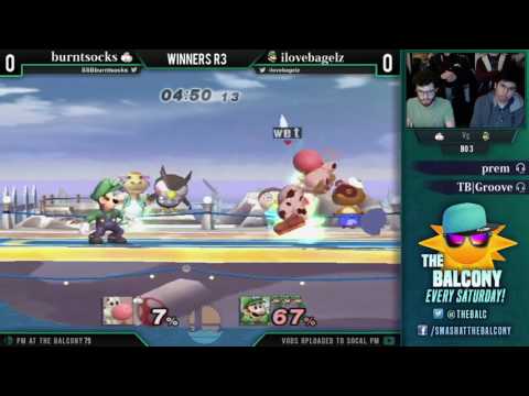 PM @ the Balcony 79 - Winners R3 ft. burntsocks (Yoshi) VS ilovebagelz (Luigi)