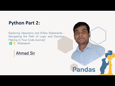 Lecture 2 Python Input Operators If Else Python Full Course Data Science Machine Learning