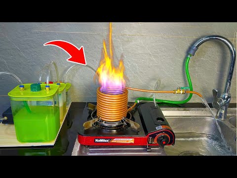 I Made My Own Gas and Used a Weird Stove to Heat Water Directly from the Faucet | So Easy !