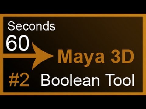 Maya Tutorial Boolean Tool 60 Seconds
