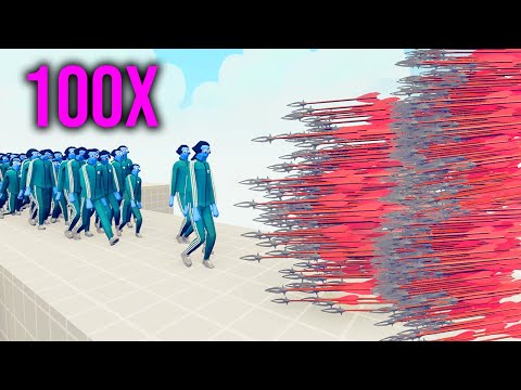 100x SQUID GAME PLAYER vs MULTI ARROW | TABS - Totally Accurate Battle Simulator