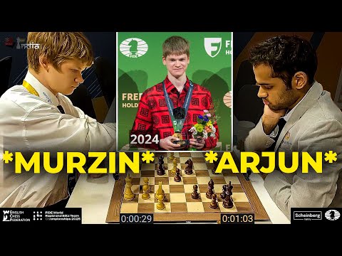 Volodar Murzin shows why he became the World Rapid Champion | Murzin vs Arjun Erigaisi