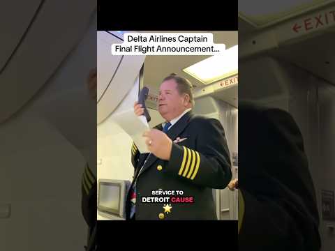 Delta Airlines Captain Final Flight Announcement to the passengers…#aviation