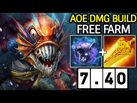 Slark Free Farming – First item Radiance 1400 XPM Dota 2