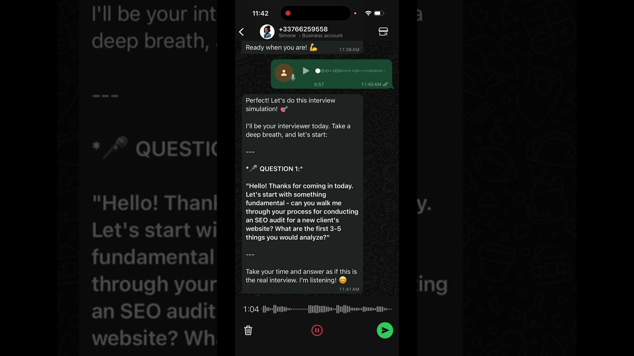 Prepare for a job interview with Simone