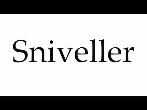 How to Pronounce Sniveller