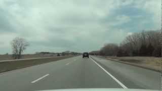 preview picture of video 'Car Camera - I-80 & NE 103 - Lincoln to Crete, NE . 2013 ( 州間高速道路80号線とネブラスカ州道103号線 )'