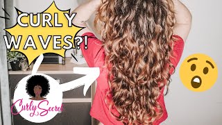 One Brand Washday using CURLY Secret Products on WAVY Hair  // These products give curly waves!