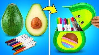 How To Make Cutest Avocado Stationery Case 🥑School Supplies & Gifts||Amazing Crafts To Make at Home