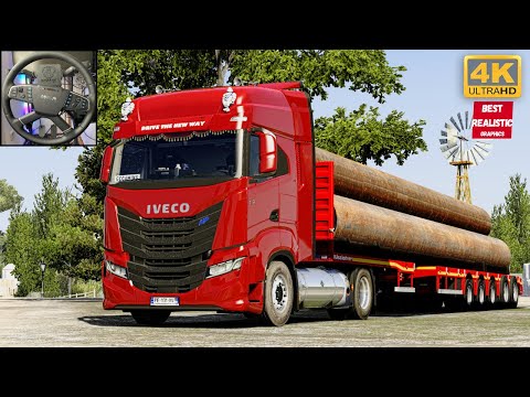 Iveco Sway Realistic Driving on Grand Utopia Map Project Next Gen+Reshade-Moza R5 -TSW Wheel