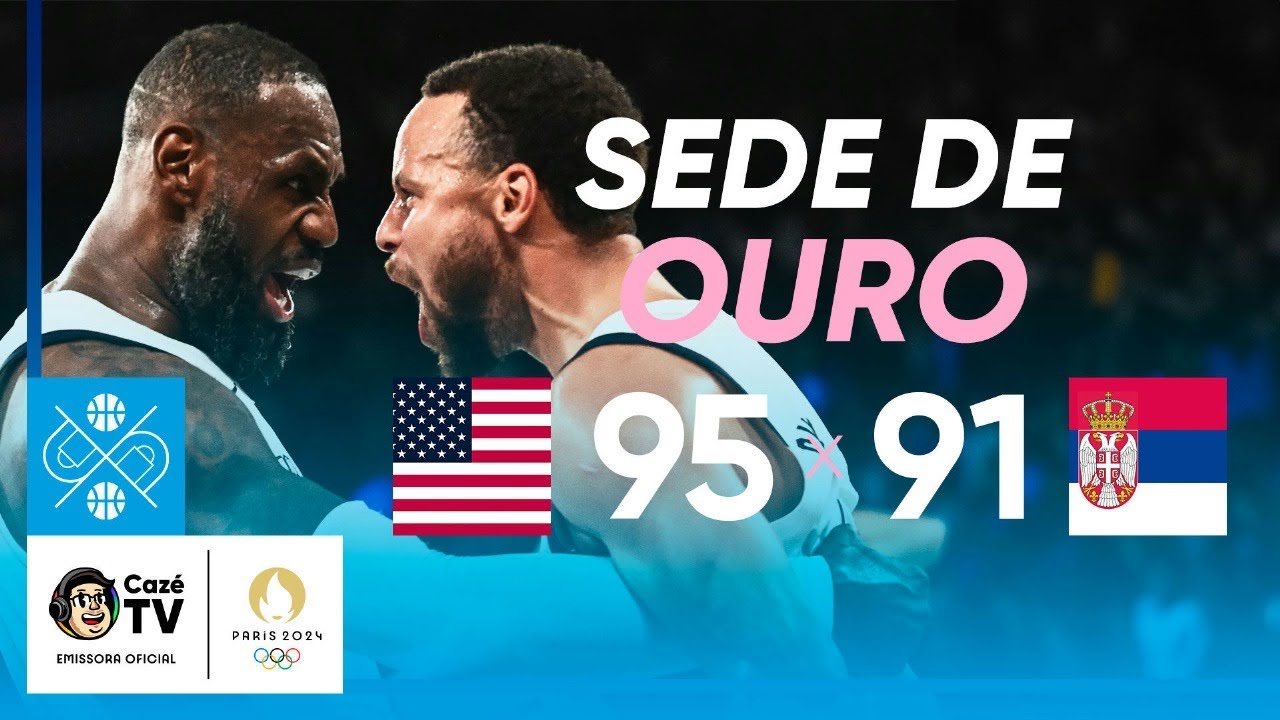 BASQUETE MASCULINO | EUA 95 X 91 SÉRVIA | MELHORES MOMENTOS | OLIMPÍADAS PARIS 2024