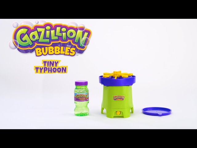 Vídeo relacionado con Gazillion Bubbles Tiny Typhoon, Compact Bubble Machine, Powerful Bubble Blower for Maximum Fun, Easy to Clean & Portable, Includes 4 oz Gazillion Bubble Non-Toxic Solution