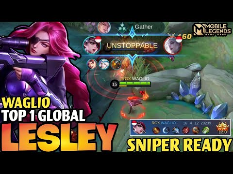 Late Game Beast! MVP Lesley Lethal Lady Skin - Top 1 Global Lesley By WAGLIO - Mobile Legends