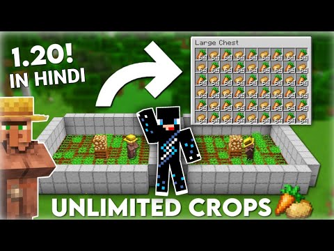 Minecraft Villager AFK Crop Farm 1.20 Tutorial - Potato Wheat Carrot Unlimited
