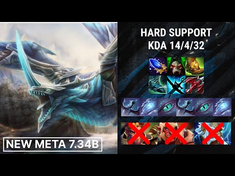 Wyvern New Meta 7.34B Unexpected Item Full Buff and Heals Against 2 Late Game Carry