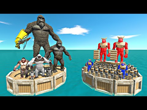 Ghor Hammer Coliseum Challenge | Kong 2024+Kong Team vs Ghor Hammer - Animal Revolt Battle Simulator