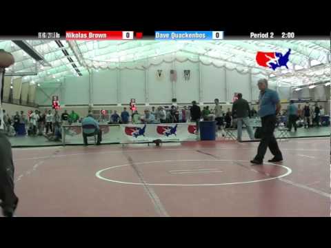 University Nat`ls FS  96 KG / 211.5 lbs: Nikolas Brown vs. Dave Quackenbos