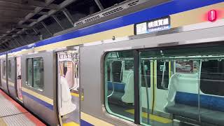 横須賀・総武線(快速) 15両 横浜駅発車-東京駅行き。