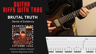 Brutal Truth - Denial Of Existence - Guitar riffs with tabs / cover / lesson