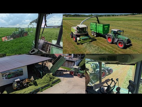 Farmvlog#58 First cut with Claas Jaguar 900 (drone)