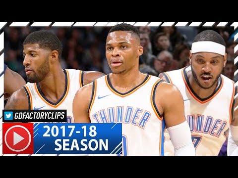 Russell Westbrook, Carmelo Anthony & Paul George Highlights vs Timberwolves (2017.10.27) - 73 Pts!