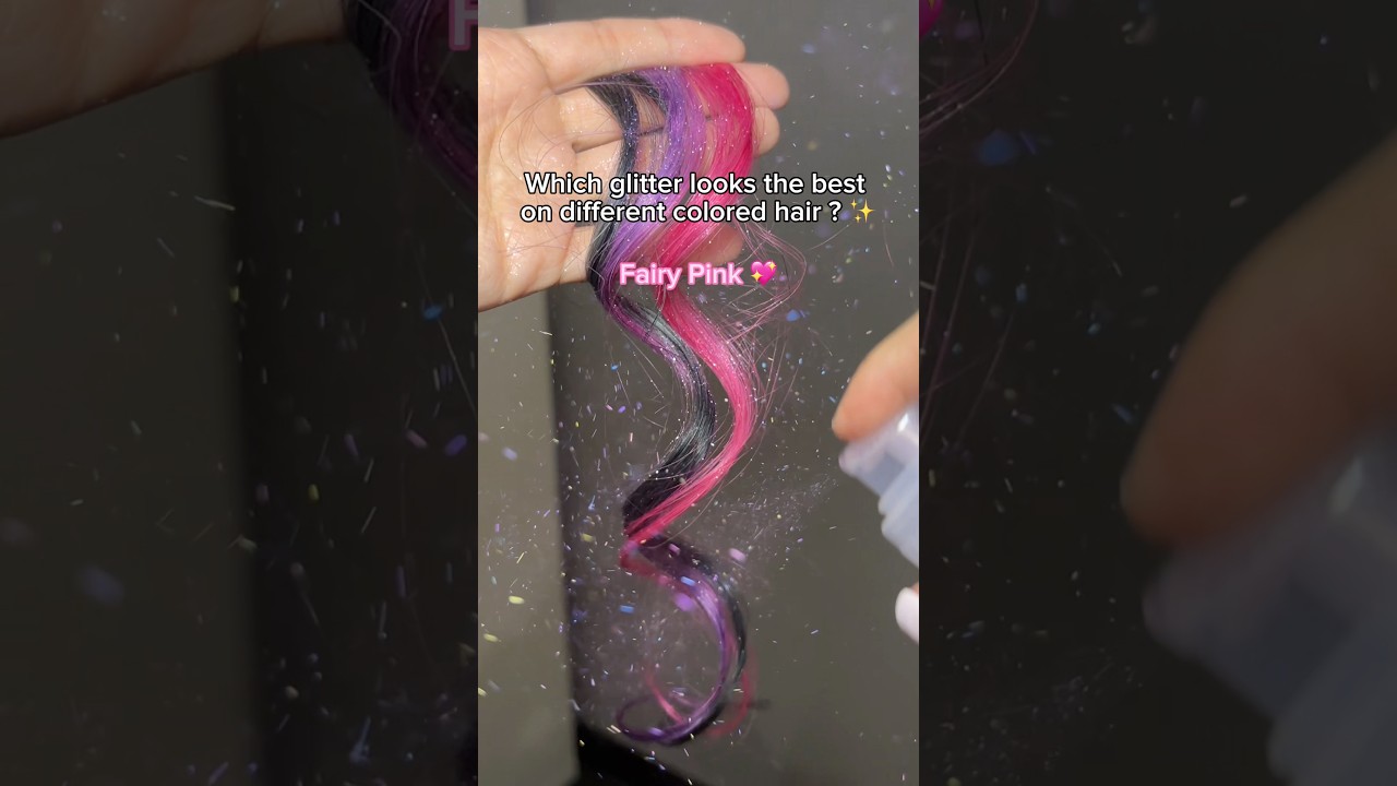 Which glitter looks the best on this hair? ✨ #pallure #hairglitter