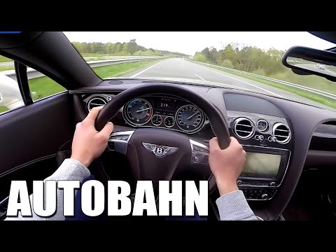Bentley Continental GT V8 AUTOBAHN POV 272 km/h Acceleration Speed Test Drive