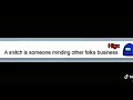 A Snitch Is Human But A Rat Among Us Tik Tok