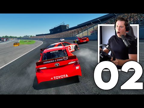NASCAR 25 Career - Part 2 - FIRST BIG WRECK