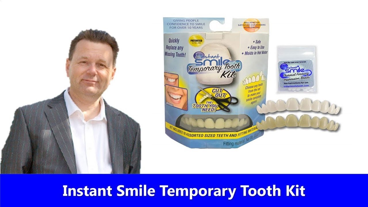 Watch video Instant Smile Temporary Tooth Kit - How to fit. Now Instant Smile Temporary Tooth Kit - How to fit.