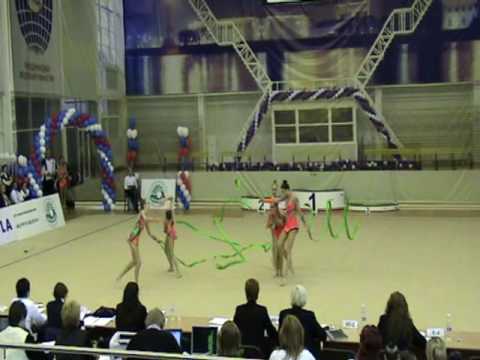 German Team. Final Groups Seniors 3 Ribbons  2 Ropes. RG WC St-Petersburg 04.04.2010.mp4