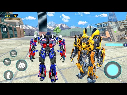Optimus Prime and Bumblebee Jet Bike Car Transformation Game 2026 Super Fight - Android Gameplay
