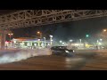 Raw video: sideshow lights up Oakland near airport