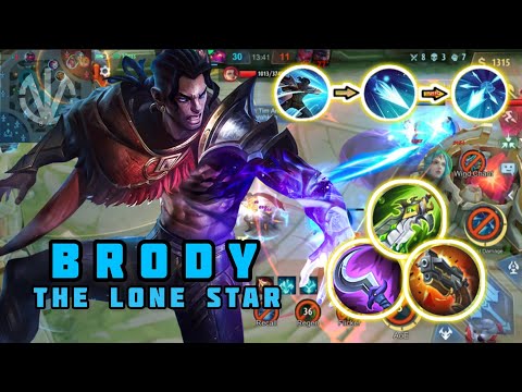 Gameplay Brody Solo Ranked - Best Build Top Global 2023 - Mlbb~