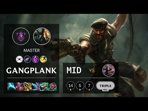 Gangplank Mid vs LeBlanc - KR Master Patch 11.23